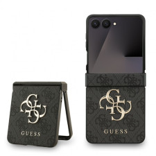 Гръб Guess PU 4G Metal Logo Case за Samsung Galaxy Z Flip 7 - Черен