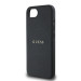 Гръб Guess за iPhone 16E, PU, Grained, 4G Metal Logo, Черен