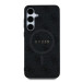 Гръб Guess за Samsung Galaxy S25 Plus, PU, Leather 4G, Colored Ring MagSafe Case, Черен