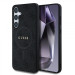 Гръб Guess за Samsung Galaxy S25 Plus, PU, Leather 4G, Colored Ring MagSafe Case, Черен