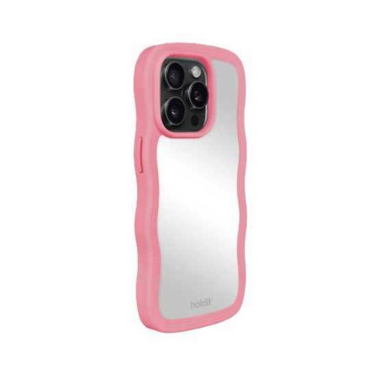Гръб Holdit Wavy Case за iPhone 15 Pro - Rouge Pink/Mirror
