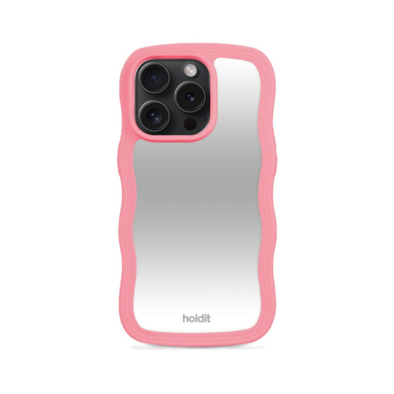 Гръб Holdit Wavy Case за iPhone 15 Pro - Rouge Pink/Mirror