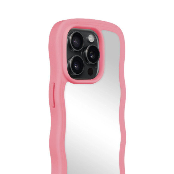 Гръб Holdit Wavy Case за iPhone 15 Pro - Rouge Pink/Mirror