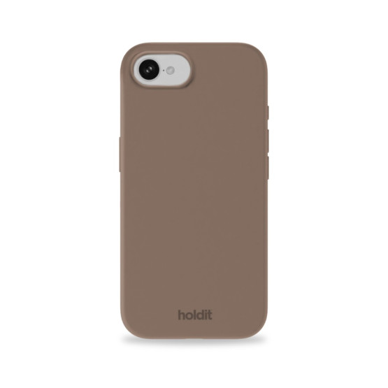 Гръб Holdit за iPhone 16e, Silicone Case ,Кафяв