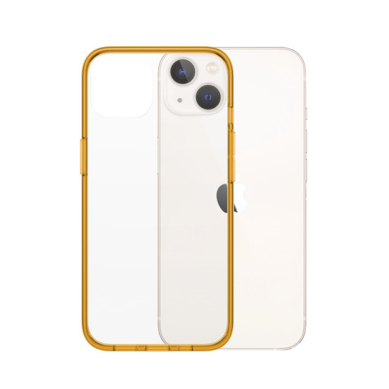 Гръб PanzerGlass за IPhone 13 , ClearCase - Оранжева рамка