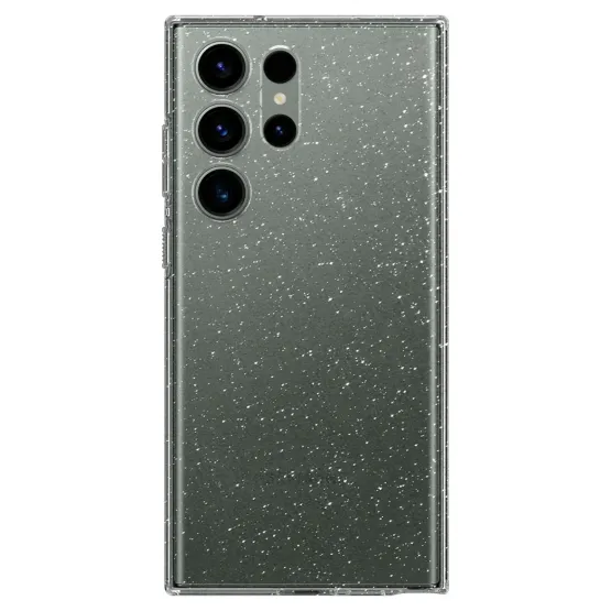 Гръб Spigen Liquid Crystal Glitter за Samsung Galaxy S23 Ultra - Прозрачен с блясък