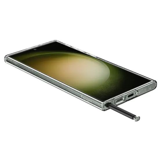 Гръб Spigen Liquid Crystal Glitter за Samsung Galaxy S23 Ultra - Прозрачен с блясък