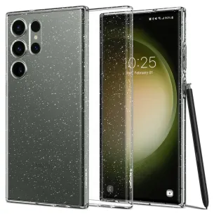 Гръб Spigen Liquid Crystal Glitter за Samsung Galaxy S23 Ultra - Прозрачен с блясък