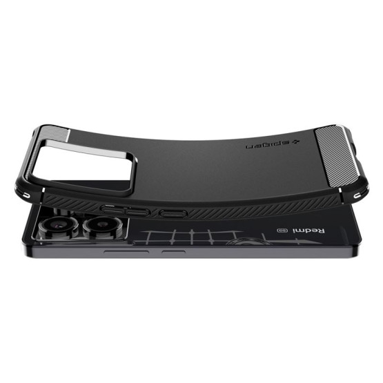 Гръб Spigen Rugged Armor за Xiaomi Redmi Note Pro 13 5 G, Черен