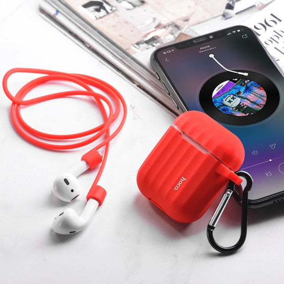 Калъф Hoco за Airpods/Airpods 2 WB10 - Червен