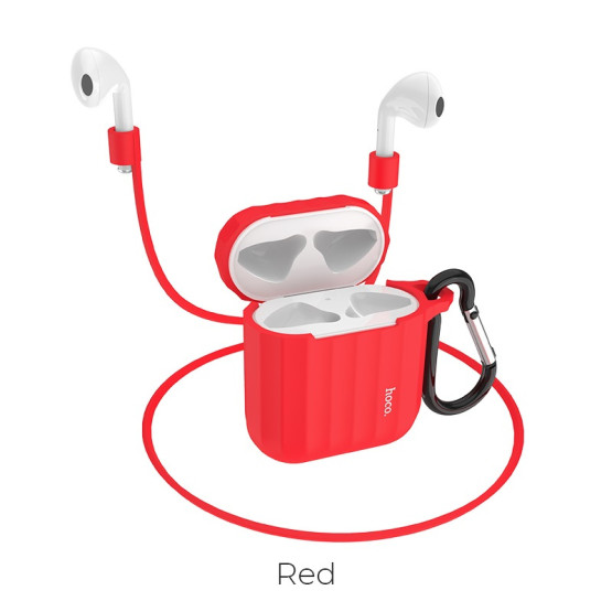 Калъф Hoco за Airpods/Airpods 2 WB10 - Червен