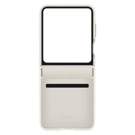 Оригинален гръб Samsung Leather Cover за Galaxy Z Flip 5 - Cream, EF-VF731PUE