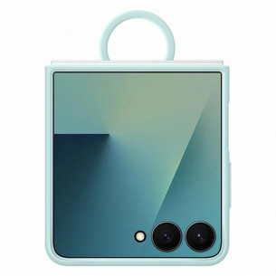 Оригинален гръб Samsung Silicone Cover with Ring за Galaxy Z Flip 7- Light Cyan, EF-PF766TME