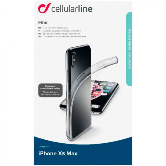 Силиконов гръб Cellular Line за iPhone XS Max - Прозрачен