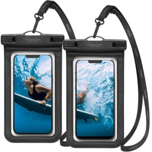 Водоустойчив калъф Spigen Aqua Shield WaterProof Case A601 , комплект 2 броя - Черна рамка