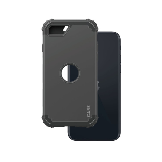 Гръб Care by PanzerGlass за iphone 7, 8, SE 2020, SE2022, Fashion, Black Rugged, Черен