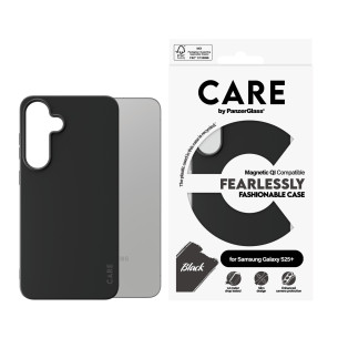 Гръб Care by PanzerGlass за Samsung Galaxy S25 Plus, Fashionable Case, QI Compatible, Черен