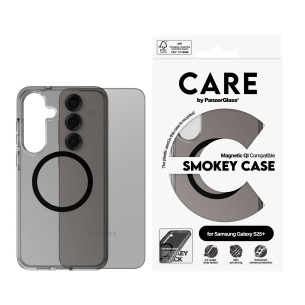Гръб CARE by PanzerGlass за Samsung Galaxy S25 Plus, Flagship, Smokey QI,Черен
