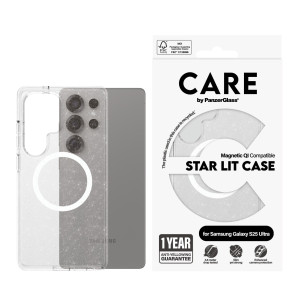 Гръб Care by PanzerGlass за Samsung Galaxy S25 Ultra, Flagship Case, Urban Combat, Star Lit, QI Compatible, Блестящ