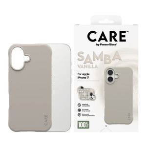 Гръб Care by PanzerGlassза iPhone 17, Fashionable Case Samba Vanilla w. MagSafe