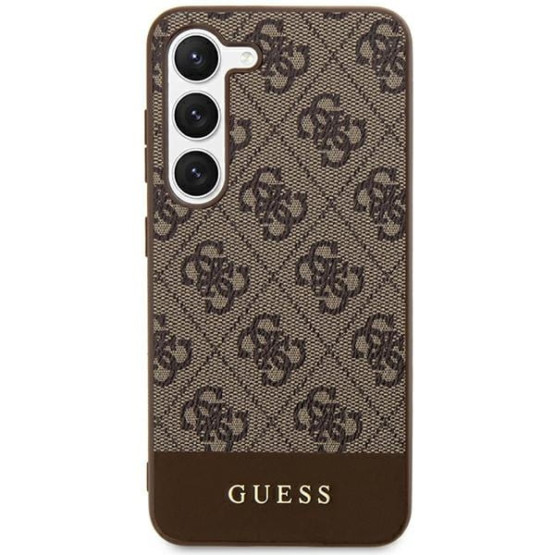 Гръб Guess 4G Stripe Case за Samsung Galaxy S24 Plus - Кафяв