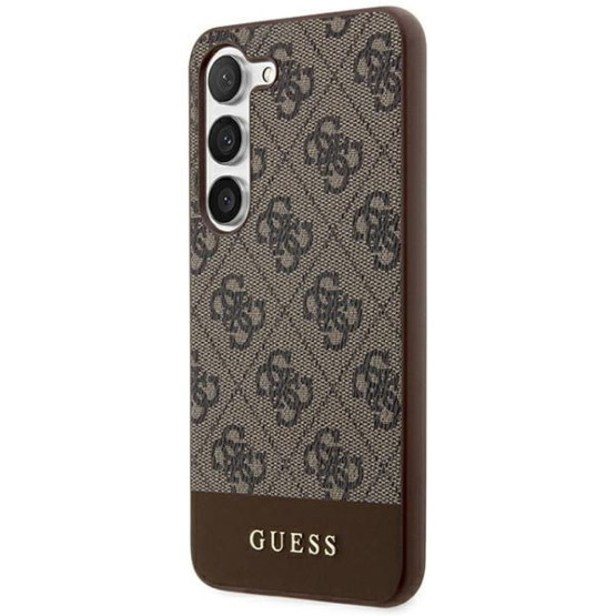 Гръб Guess 4G Stripe Case за Samsung Galaxy S24 Plus - Кафяв