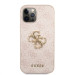 Гръб Guess PU 4G Metal Logo Case за iPhone 12 Pro Max - Розов