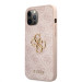 Гръб Guess PU 4G Metal Logo Case за iPhone 12 Pro Max - Розов