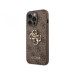 Гръб Guess PU 4G Metal Logo Case за iPhone 14 Pro Max - Кафяв