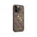 Гръб Guess PU 4G Metal Logo Case за iPhone 14 Pro Max - Кафяв