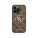 Гръб Guess PU 4G Metal Logo Case за iPhone 14 Pro Max - Кафяв