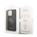 Гръб Guess PU 4G Metal Logo Case за iPhone 15 Pro - Сив