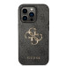 Гръб Guess PU 4G Metal Logo Case за iPhone 15 Pro - Сив