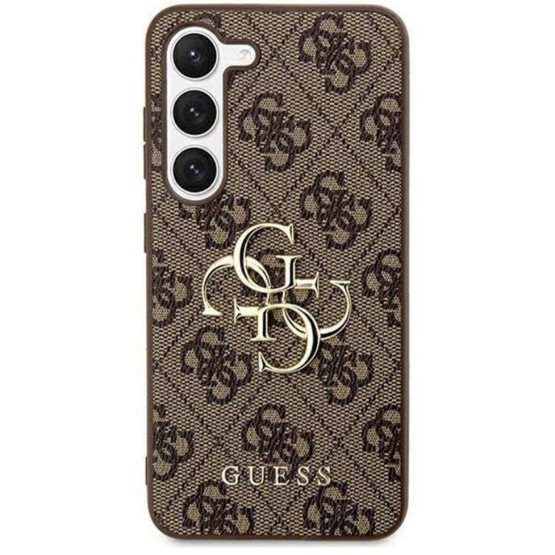 Гръб Guess PU 4G Metal Logo Case за Samsung Galaxy S24 - Кафяв