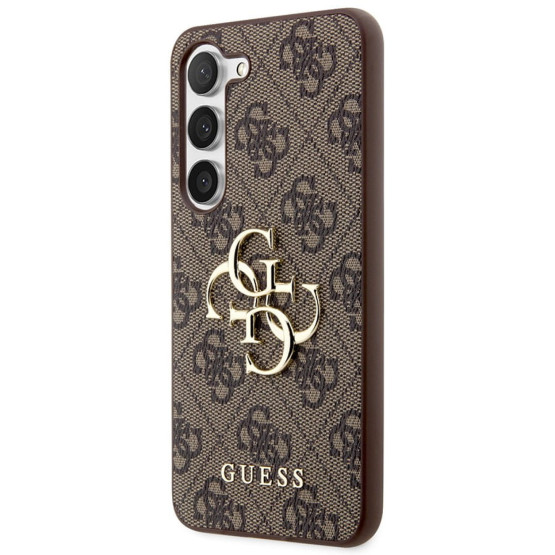 Гръб Guess PU 4G Metal Logo Case за Samsung Galaxy S24 - Кафяв