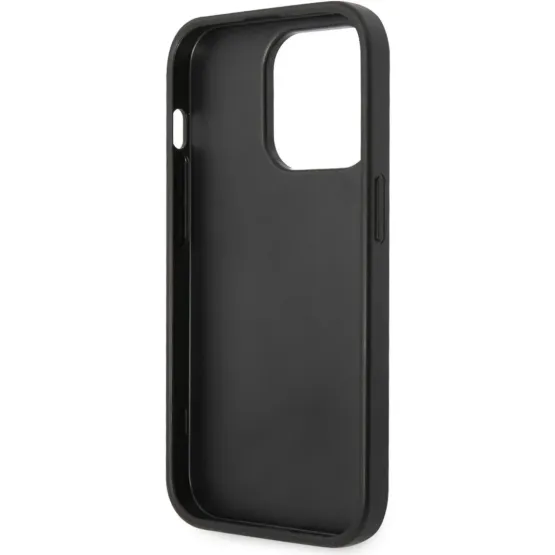 Гръб Guess PU Leather Saffiano Case за iPhone 14 Pro - Черен