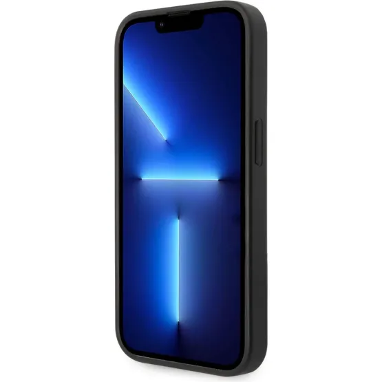 Гръб Guess PU Leather Saffiano Case за iPhone 14 Pro - Черен