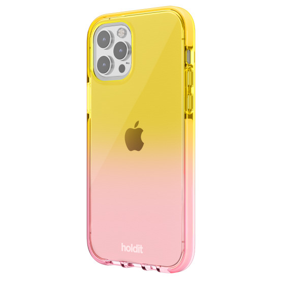 Гръб Holdit Seethru Case за iPhone 12/12 Pro- Bright Pink/Orange Juice