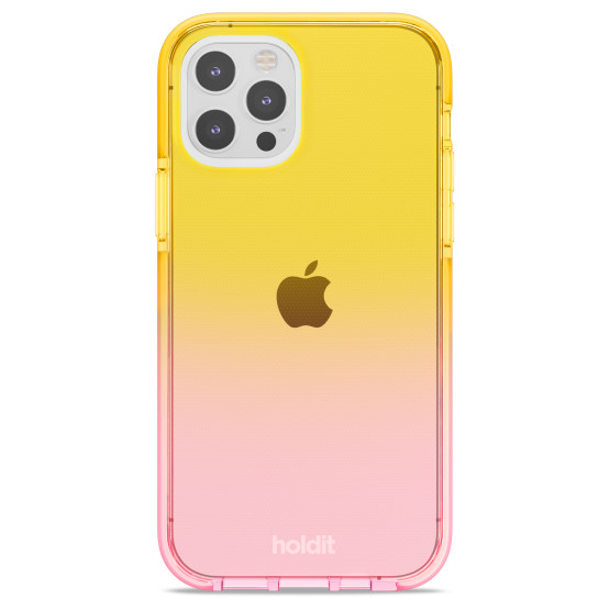 Гръб Holdit Seethru Case за iPhone 12/12 Pro- Bright Pink/Orange Juice