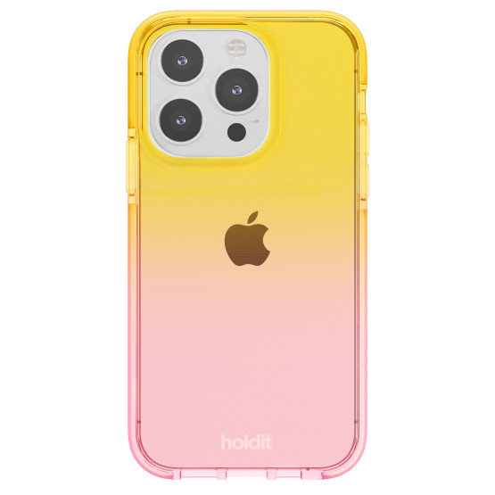 Гръб Holdit Seethru Case за iPhone 14 Pro- Bright Pink/Orange Juice