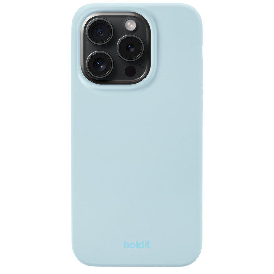 Гръб Holdit Silicone Case за iPhone 15 Pro - Mineral Blue