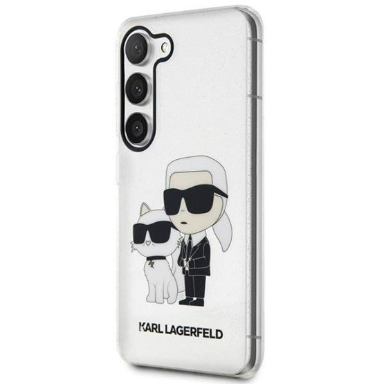 Гръб Karl Lagerfeld IML Glitter Karl and Choupette NFT Case за Samsung Galaxy S23 Plus - Прозрачен