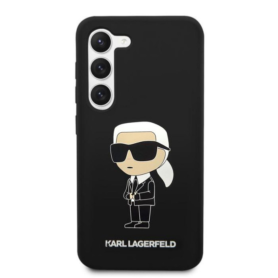 Гръб Karl Lagerfeld Liquid Silicone Ikonik NFT Case за Samsung Galaxy S23 - Черен