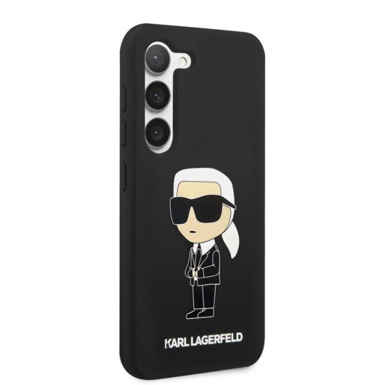 Гръб Karl Lagerfeld Liquid Silicone Ikonik NFT Case за Samsung Galaxy S23 - Черен