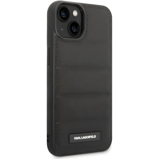 Гръб Karl Lagerfeld Quilted Puffy Metal Logo Case за iPhone 14 Plus - Черен