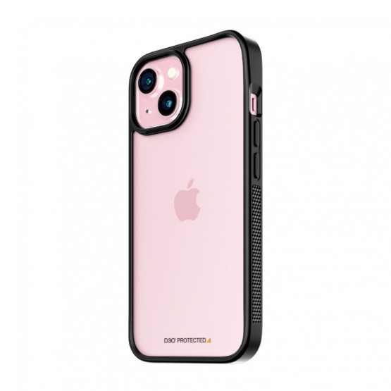 Гръб PanzerGlass за Apple iPhone 15 Clearcase with D3O - Черна рамка