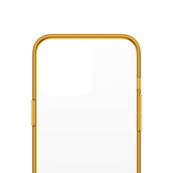 Гръб PanzerGlass за IPhone 13 Pro, ClearCase - Оранжева рамка