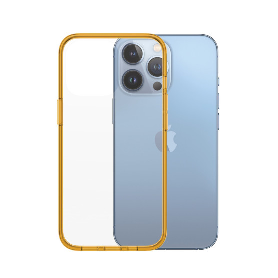 Гръб PanzerGlass за IPhone 13 Pro, ClearCase - Оранжева рамка