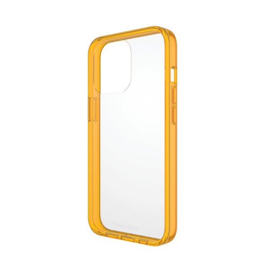 Гръб PanzerGlass за IPhone 13 Pro, ClearCase - Оранжева рамка