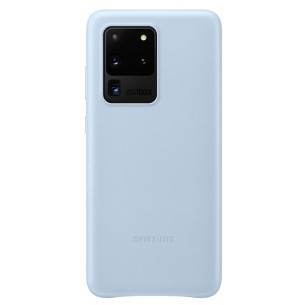 Гръб Samsung Leather Cover за Galaxy S20 Ultra - Син, EF-VG988LLE